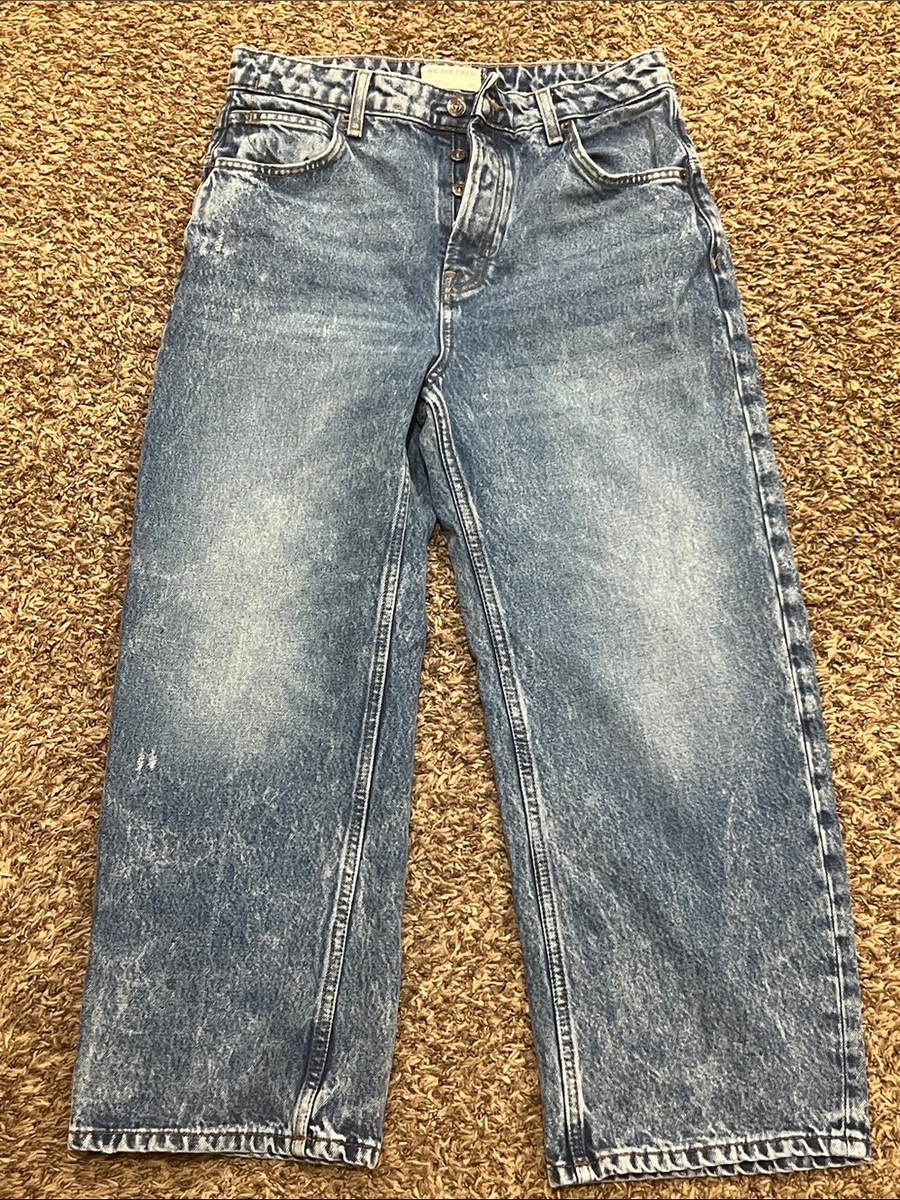 Free People acid wash button fly jeans sz 27